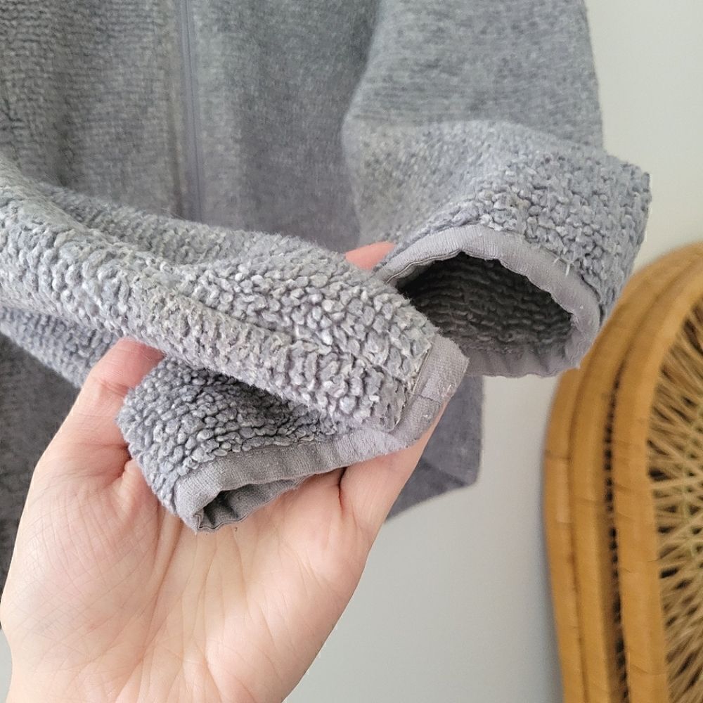 North Face Gray Zip Up Fleece Small - Picture 9 of 15